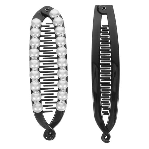 Mikikit 2Stücke Haarkämme für Damen Bananenclips mit Ergonomisches Design für Sicheren für Hochzeiten und Freizeitoutfits Mikikit 2Stücke Haarkämme für Damen Bananenclips mit Ergonomisches Design für Sicheren für Hochzeiten und Freizeitoutfits von Mikikit