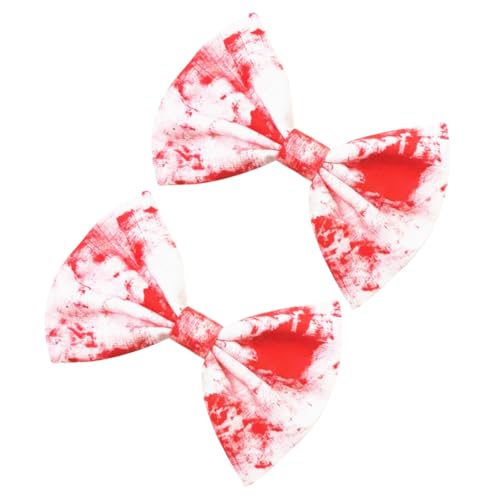 Mikikit 2Stücke Halloween Haarspangen mit Blutigen Druckmotiven Schicke Schleifen Haarclips für Kostümpartys und Cosplay für Damen und Leicht und Komfortabel Mikikit 2Stücke Halloween Haarspangen mit Blutigen Druckmotiven Schicke Schleifen Haarclips für Kostümpartys und Cosplay für Damen und Leicht und Komfortabel von Mikikit