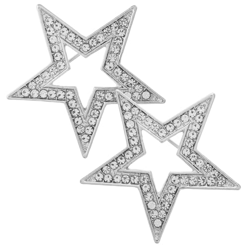 Mikikit 2Stücke Pentacle Broschen für Frauen Anstecknadeln Legierung Dekoration für Kleidung Schals Hüte für Besondere Anlässe von Mikikit