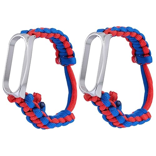 Mikikit 2 Stück Verstellbares Strick-uhrenarmband Aus Zinklegierung Ersatzarmband Für 5 Silikonbänder Praktisches Armband von Mikikit