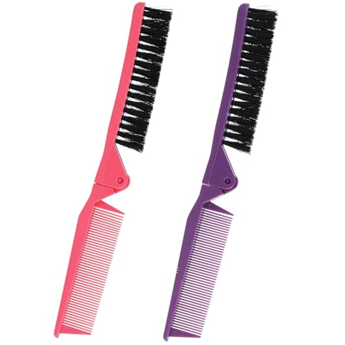 Mikikit 2stücke Faltbare Haarbürste Und Reisekämme Kompakte Haarpinsel Und Taschenkämme Faltbare Haarpinsel Für Damen Und Herren Leicht Zu Tragen Verwenden von Mikikit