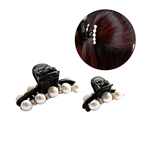 Mikikit 2stücke Haarspange Für Damen Und Mädchen Mit Künstlichen Perlen Und Strass Perlen Haarschmuck Mit Krallen in s Und Langlebig Und Attraktiv von Mikikit