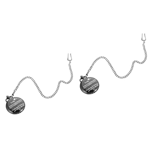 Mikikit 2stücke Vintage Taschenuhr Mit Kette Retro Design Große Quarz-Uhr Für Und Damen Dekorative Und Tischuhr Für Besondere Anlässe von Mikikit