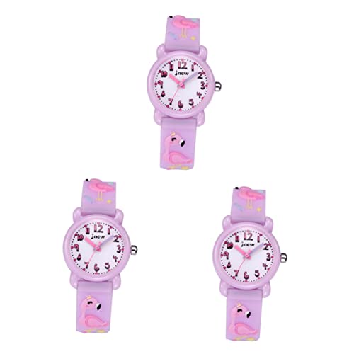 Mikikit 3 STK Entzückende Uhr Für Kinder Ansehen Mädchenuhren Im Alter Von 7-10 Jahren 7 Jährige Mädchen Geschenke Kinderuhren Für Mädchen Modeuhr Für Kinder Violett Junge Kleinkind von Mikikit