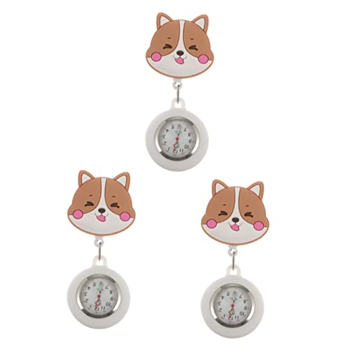 Mikikit 3 Stück Krankenpflegeuhren mit Einziehbarem Verschluss Taschenuhr für Arztgeschenke und Sicher von Mikikit