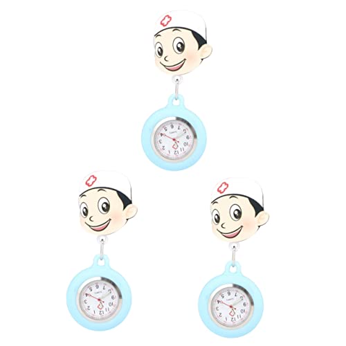 Mikikit 3 Stück Mini-Uhren Mit Teleskopfunktion Stilvolles Cartoon-Design Taschenuhr Für Kinder Und Erwachsene in Licht von Mikikit