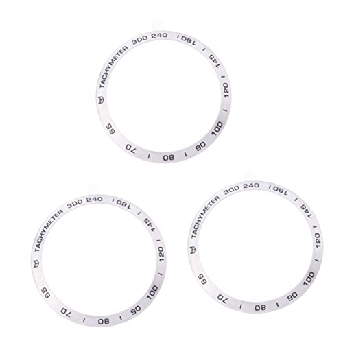 Mikikit 3 Stück Kompatibel Mit Watch Letter Anti-Scratch Style Case Frontier – Metal Gear Mm/Gear Classic Steel Frontier/Black S Zubehör D Mm Lünette – Cover Watch Frontier Ringe von Mikikit