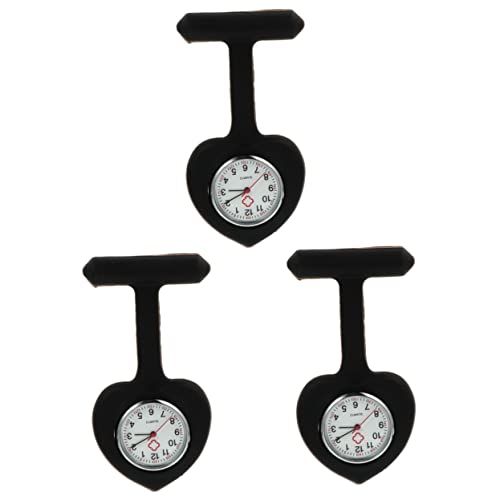 Mikikit 3 Stück Pflegeuhren Leichte Taschenuhr in Herzform Für Krankenhauspersonal Und Freunde von Mikikit