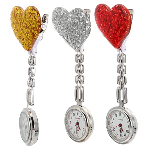 Mikikit Taschenuhr Modische Taschenuhr Damenuhr Glaslegierung Weiß/gelb/rot von Mikikit