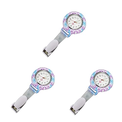 Mikikit 3stücke Ethnische Blume Silikon Taschenuhr Für Krankenschwestern Langlebig Präzise Zeitmessung Einfach Zu Befestigen Modisches Design Für Ärzte Und Pflegekräfte von Mikikit