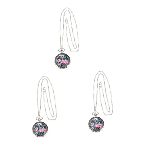 Mikikit 3 Stücke Taschenuhr Modische Uhr Kette Vintage Stil Für Decor Präsentieren von Mikikit
