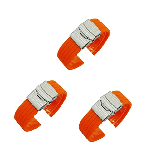 Mikikit 3stücke -uhrenarmband Orange Schnellverschluss Armbanduhrband Langlebig Und Komfortabel Für Uhren Geeignet Atmungsaktiv Und Kratzfest von Mikikit