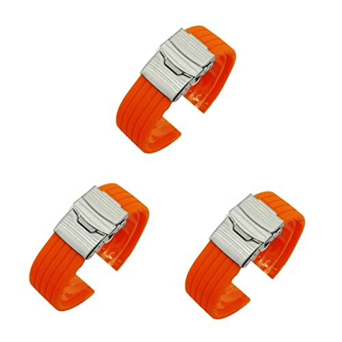 Mikikit 3stücke Uhrenarmband Orange Schnellverschluss Armband Für Und Damen Atmungsaktiv Und Langlebig Und Kratzfest Kompatibel Mit Meisten Uhren von Mikikit