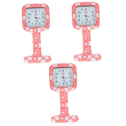 Mikikit 3stücke Kompakte Krankenschwesteruhr Wetterfeste Medizin Uhr Für Ärzte Und Pflegepersonal Praktische Tasche Für Alltag Zufällige Druckfarben von Mikikit