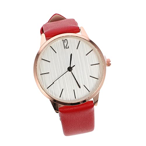 3 Stücke Für Einfach Armband Krankenschwestern Gürtel Uhren Rund Täglich Armbanduhr Vintage Zifferblatt Freizeit Uhr Herren Rot Geschenk Damen Leser Dame Minimalistisch von Mikikit