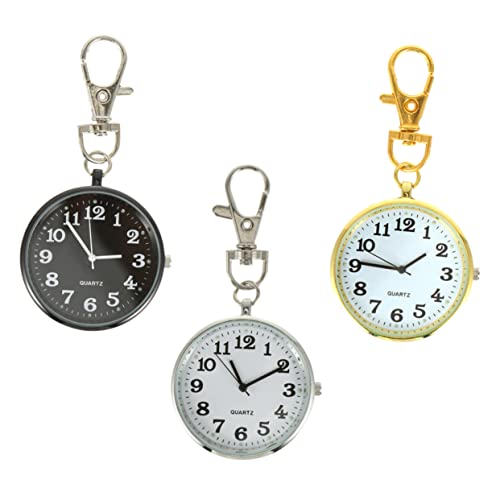 Mikikit Schlüsselanhänger Schlüssel Taschenuhr Uhr Für Ärzte Taschenuhr Schlüsselschnalle Uhr Stabile Ausführung von Mikikit