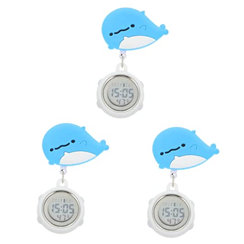 Mikikit Taschenuhr 3st Uhr Taschenuhr Uhr Schwesternuhren Für Damen Ansteckuhr Für Krankenschwestern Clip Auf Schlüsselanhänger Rostfreier Stahl Revers Rucksack Fräulein von Mikikit