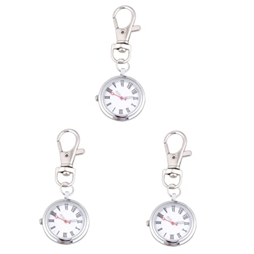 Mikikit 3st Krankenschwestergeschenke Für Männer Abzeichen Uhr Pin Abzeichen Uhr Mit Ansehen Abzeichen-Clip-Uhr Ansteckuhr Taschenuhr Anschauen Schlüsseltasche von Mikikit