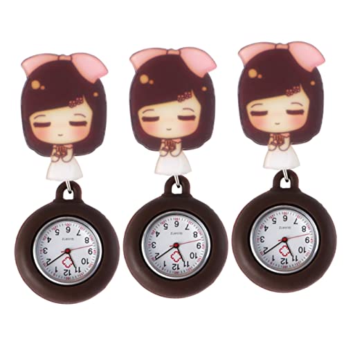 Mikikit Betrachten 3-Teilige Cartoon-Uhr Mit Anhänger Student Reversclip Geschenk Einziehbar Krankenschwestern Geburtstag Mini Kreative Gefälligkeiten Für Partygeschenke Hängend von Mikikit