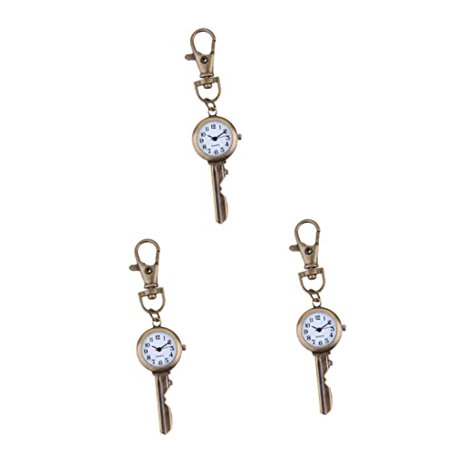 Mikikit 3 STK Hängende Kettentasche Taschenuhr Uhr Hängende Uhr Taschenuhr Mit Hängender Kette Quarz-hängeuhr Klassische Taschenuhr Jahrgang Schlüsselanhänger Student von Mikikit