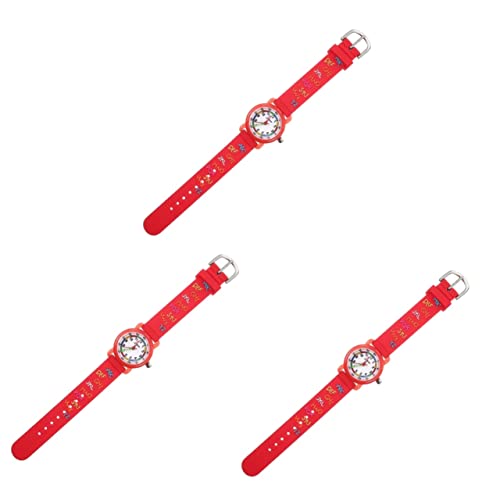 Mikikit 3st Kinderuhr Schöne Armbanduhr Für Kinder Uhr Geschenk Für Kinder 3D Ansehen Kinder Armbanduhr Modische Uhr Studentenarmbanduhr Schüler Legierung Schmücken Mädchen von Mikikit