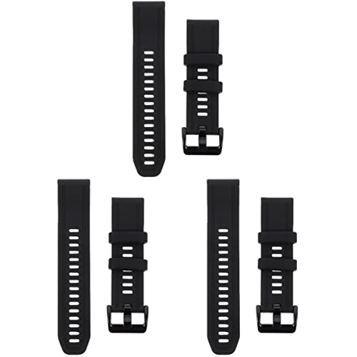 Mikikit Zubehör Für 3Er- Set Silikon- Ersatzband- Silikon- Uhrenarmband 20 Mm Uhrenarmband Fenix6s Schnellverschluss- Uhrenarmband Zubehör von Mikikit