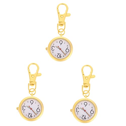 Mikikit 3st Uhr Freizeit-hängeuhr Für Mädchen Taschenuhr Zum Aufhängen Am Revers Uhren Schlüsselanhänger Herrenuhren Herren Taschenuhr Ältere Beiläufig Legierung Ornament von Mikikit