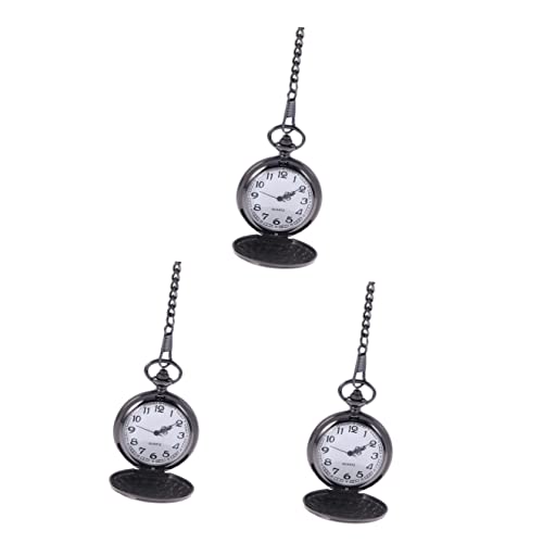 Mikikit 3st Taschenuhren Herren Taschenuhr Leere Taschenuhr Digitale Taschenuhr Mann Mechanische Uhr von Mikikit