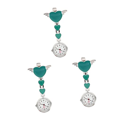 Mikikit Geschenk Taschenuhr 3Pcs Hübsch Batterie Abzeichen Sanitäter Studenten Revers Arzt Mit Design Schlüsselanhänger Geburtstag Epoxid Student Dekorative Flügel Prüfung Clip- von Mikikit