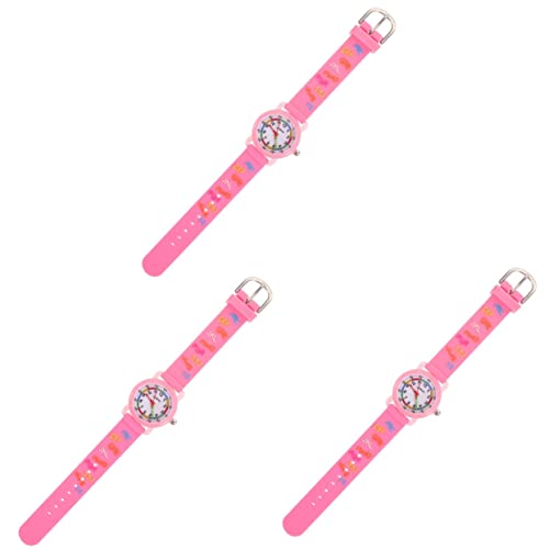 Mikikit 3st Kinderuhr Entzückende Designuhr Uhr Geschenk Für Kinder Armbanduhr Für Kleinkinder Schöne Armbanduhr Für Kinder Entzückende Cartoonuhr Schmücken Legierung Mädchen Zubehör von Mikikit