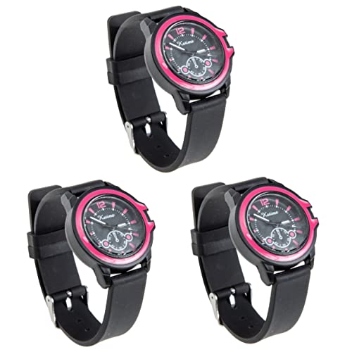 Mikikit 3st Kinderuhr Geschenk Ansehen Reloj para Niños Dekorative Taschenuhr Pu Für Kinder Ansehen Armbanduhr Geschenke Für Kinder Geschenke Für Jungen Trend Damen Schmücken Edelstahl von Mikikit