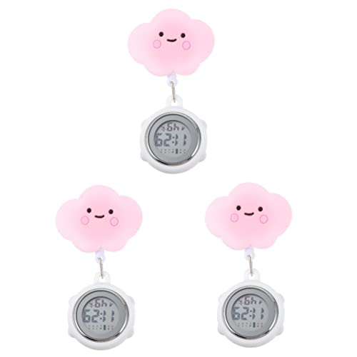 Mikikit 3stücke Clip Taschenuhr Mit Design Einziehbare Digitale Schwesternuhr Für Pflegekräfte Mit Alarm Kalender Stunden-anzeige Als Für Ärzte Und von Mikikit