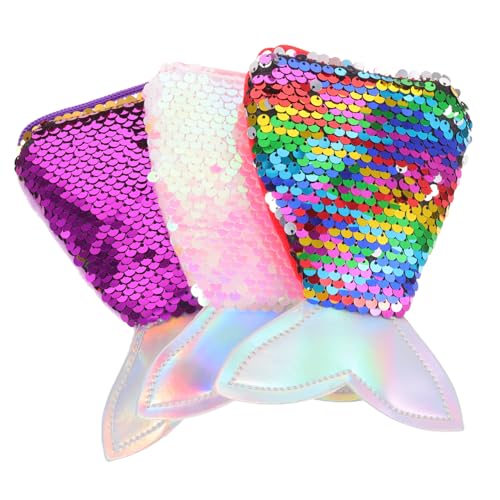 Mikikit 3Stücke Teiliges Meerjungfrau Pailletten Geldbörse für Kleine Crossbody Umhängetasche Bunten Farben für Täglichen Gebrauch Besondere Mikikit 3Stücke Teiliges Meerjungfrau Pailletten Geldbörse für Kleine Crossbody Umhängetasche Bunten Farben für Täglichen Gebrauch Besondere von Mikikit