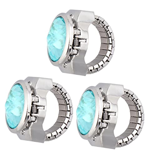 Mikikit 3st Uhren Für Männer Unisex-fingerring Elegante Damenuhr Kreative Uhr Für Frauen Herrenuhren Ringe Für Herrenmode Reloj para Niños Spielzeug Männer Und Frauen Oval von Mikikit