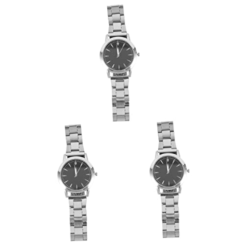 Mikikit 3stücke Armbanduhr Mit Stahlarmband Und Leuchtend Klassische Quartz Uhr Für Für Und Besondere Anlässe von Mikikit