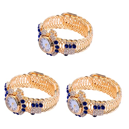 Mikikit 3stücke Mode Damen Armbanduhr Mit Quarzwerk Stilvolle Armbanduhr Für Mit Elegantem Armband Für Shopping Und Besondere Anlässe von Mikikit