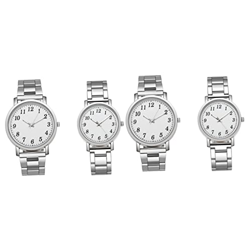Mikikit Für Kinder 4 Stück Ihre Legierung Edelstahl Modern Paare Männer Freizeit Romantisch Seine Liebhaber Uhr Armbanduhren Armbanduhr en Universell Männlich Paar Für von Mikikit