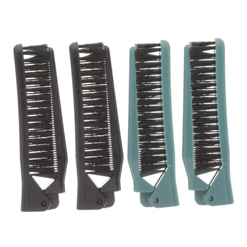 Mikikit 4 Stück Klapp Haarbürste Faltbare Reisehaarbürste Kompakte Kleiner Haarbürste Für Handtasche Ergonomischer Griff Für Reisen Tragbarer Kamm Für Frauen Und Kinder von Mikikit