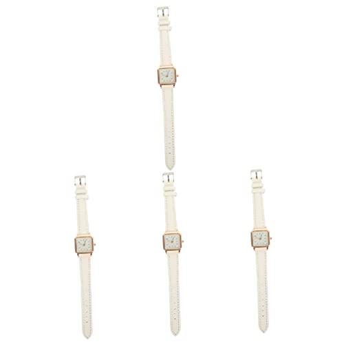Mikikit 4 Stück Modische Dekorative Armbanduhr Für Damen Robustes Material Verstellbares Band von Mikikit