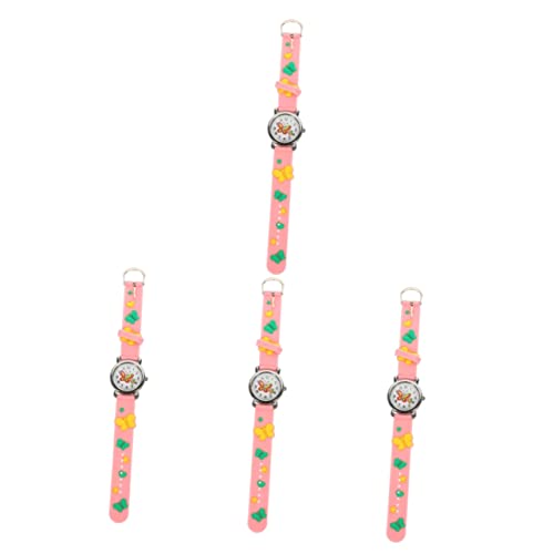 Mikikit 4 Stücke Jungen Und Mädchen Uhr Cartoon Schmetterling Armbanduhr Mädchen Uhr Für Kleinkinder von Mikikit