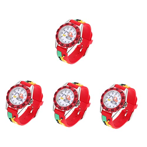Mikikit 4-teilige Armbanduhr Für Kinder 3D-Muster Unisex-kinderuhren Verstellbares Armband Für Jungen Und Mädchen von Mikikit