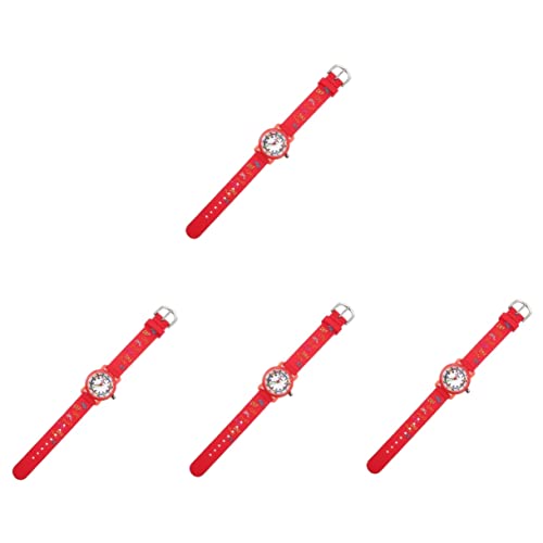 Mikikit 4 Stück Kinderuhr Armbanduhr Für Kleinkinder Für Kinder Ansehen Einfache Studentenuhr Kinder Armbanduhr Schöne Armbanduhr Für Kinder 3D Ansehen Legierung Schüler Geschenk Karikatur von Mikikit