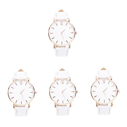 Mikikit Damenuhr Betrachten 4Pcs Handgelenk Abriebfeste Zubehör Zarte Tragbare Damen Weibliche Dekorative Uhr Damenuhren Armbanduhr von Mikikit