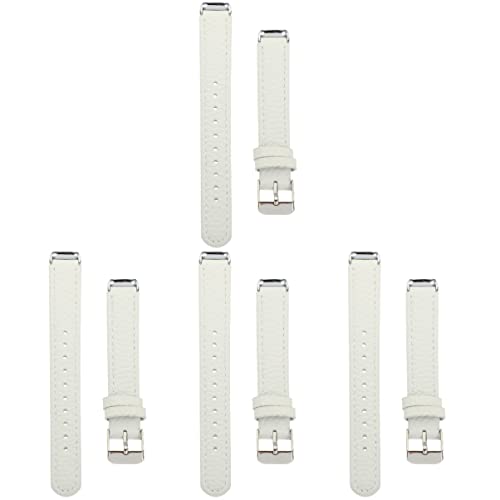 Mikikit 4Pcs Multi-Use Kompatibel Ersatz Dekorativ Geschmeidig für Damen Elegant Leder mit Riemen Riemen Verstellbar Tragbare Uhr Luxe Gürtel Männer Schlank Ersetzen Armbänder Luxe von Mikikit