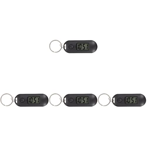 Mikikit Clip Schlüsselbund 4Pcs Schlüsselanh?nger Taschenuhr Elektronische Uhr mit Kette Schlüsselanh?nger Uhr für Rucks? Kleine Taschenuhr Schlüsselanh?nger Schlüsselanh?nger Uhr von Mikikit