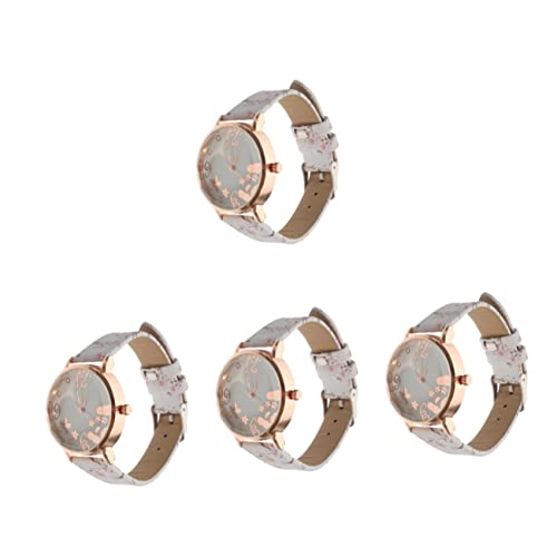 Mikikit 4 Stücke Chic Frauen Armbanduhr Einfache Quarz Uhr Für Mädchen Attraktive Und Elegante von Mikikit