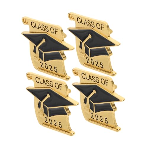 Mikikit 4stücke Abschlussfeier Doktorhut Brosche Anstecknadel Aus Zinklegierung Für Graduierte Dekoratives Abzeichen Für Kleidung Taschen Und Hüte Vielseitiges Abschlussgeschenk von Mikikit