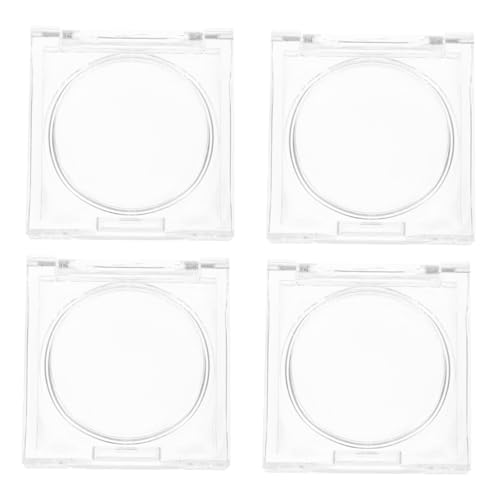 Mikikit 4Stücke Kompakte Leere Kosmetikbehälter Lidschatten Errötenboxen Transparente Aufbewahrung für DIY Make Up für Frauen Reisefreundlich Platzsparend von Mikikit