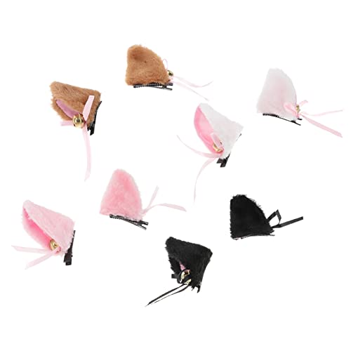 Mikikit 4paare Katzenohren Haarclip Für Halloween Cosplay Beige Grau Niedliche Accessoires Für Kostümpartys Und Dekoration von Mikikit