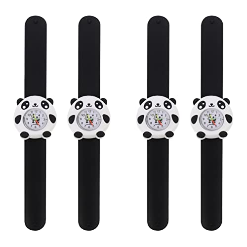 Mikikit 4stücke Panda Form Kinderuhr wasserdichte Armbanduhr Für Jungen Und Mädchen Lehrreiche Und Zeitmessung Für Schüler Design Und Ablesbare von Mikikit